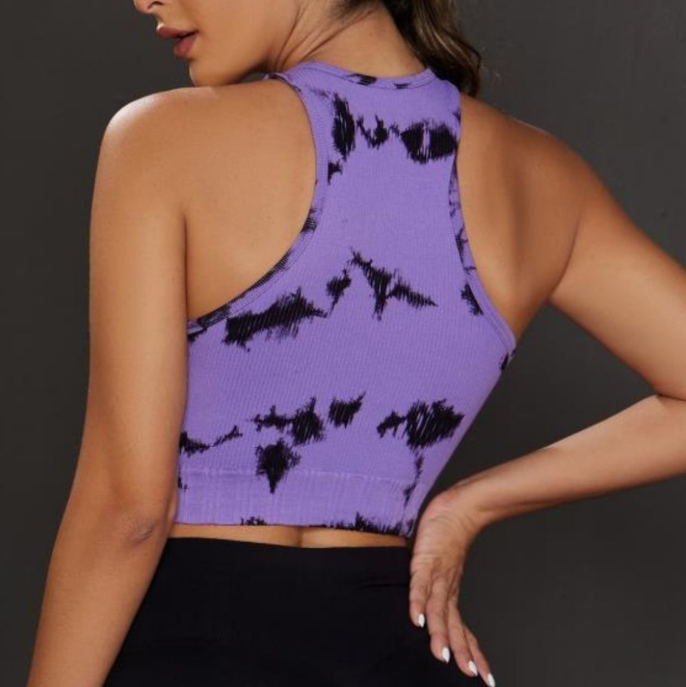 Dynamic Dye Sporty Crop Tank - Picture 2 of 4